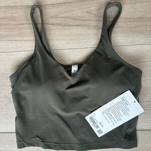 NWT lululemon align tank top dark olive green size 8